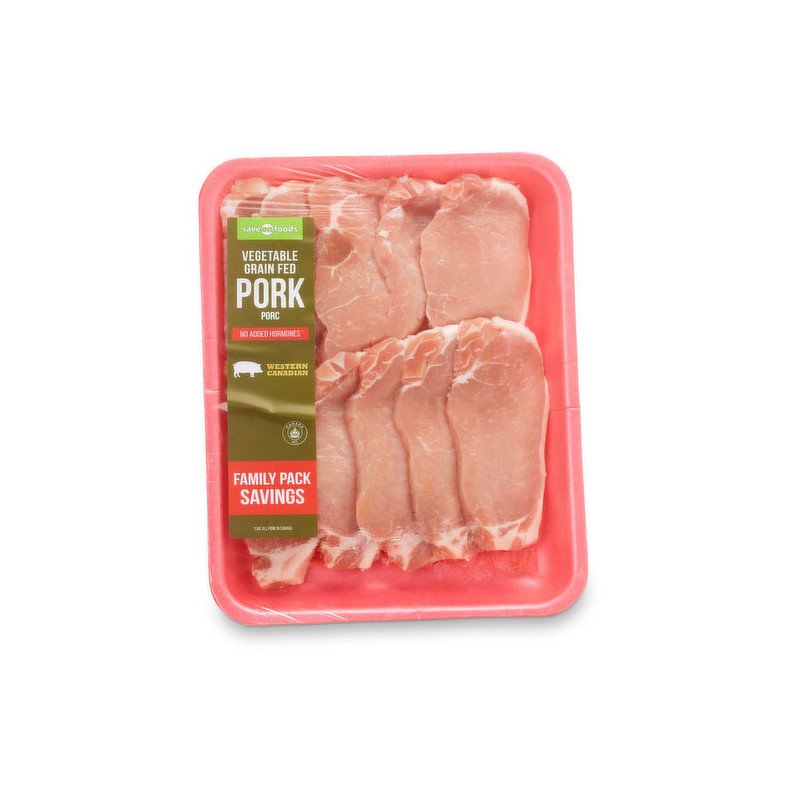Save-On Pork Chops Boneless Fast Fry Value Pack (up to 700 g per pkg)