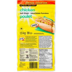 No Name Chicken Hot Dogs Club Pack 1.5 kg