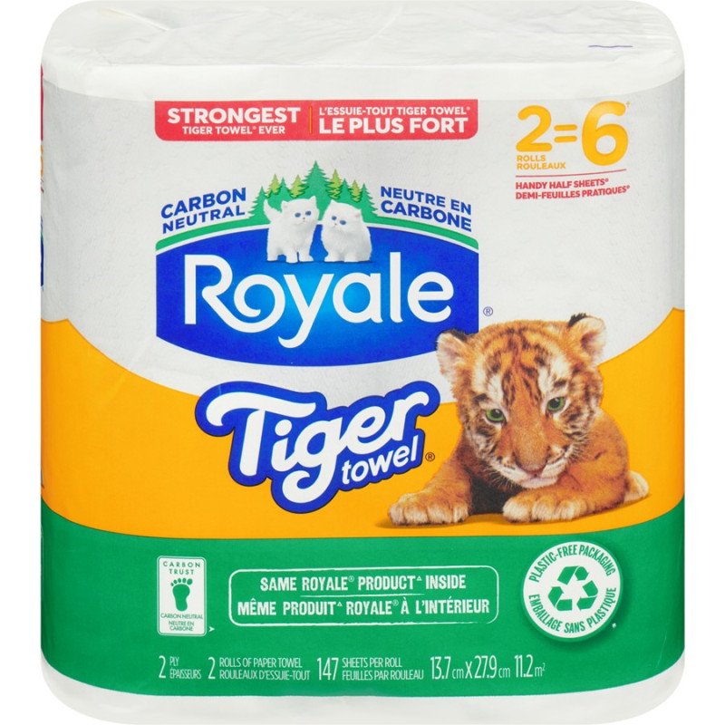 Royale Tiger Towels Paper Pack 2/6