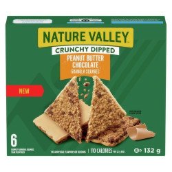 Nature Valley Crunchy Dipped Peanut Butter Chocolate Granola Squares 132 g
