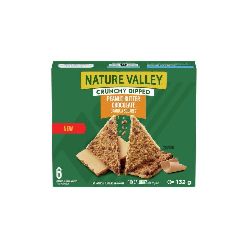 Nature Valley Crunchy Dipped Peanut Butter Chocolate Granola Squares 132 g