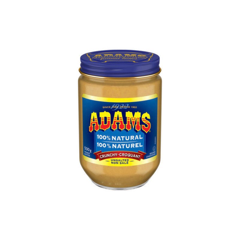 Adams Peanut Butter Crunchy Unsalted 500 g