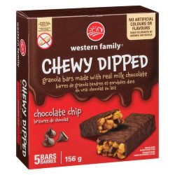 Western Family Chewy Dipped Chocolate Chip Granola Bars 156 g