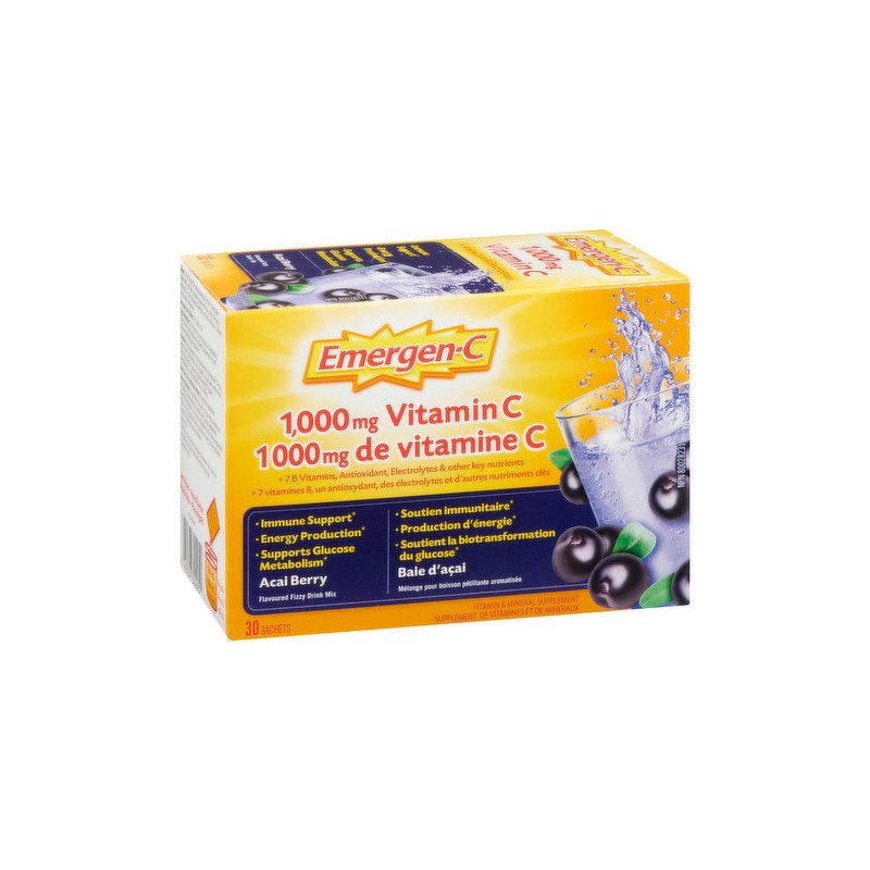 Emergen-C Acai Berry 1000mg Vitamin C 30's