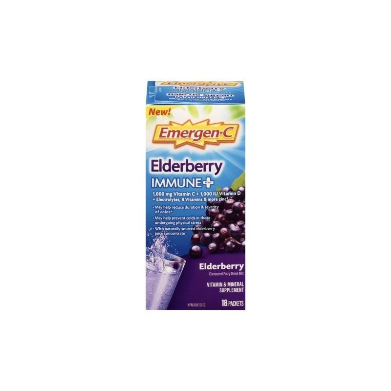 Emergen-C Immune+ Drink Mix Elderberry 18's