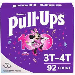 Huggies Pull-Ups Girl’s Training Pants Underwear Econo Pack 3T-4T 92’s