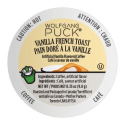 Wolfgang Puck Vanilla French Toast K-Cups Coffee Pods each