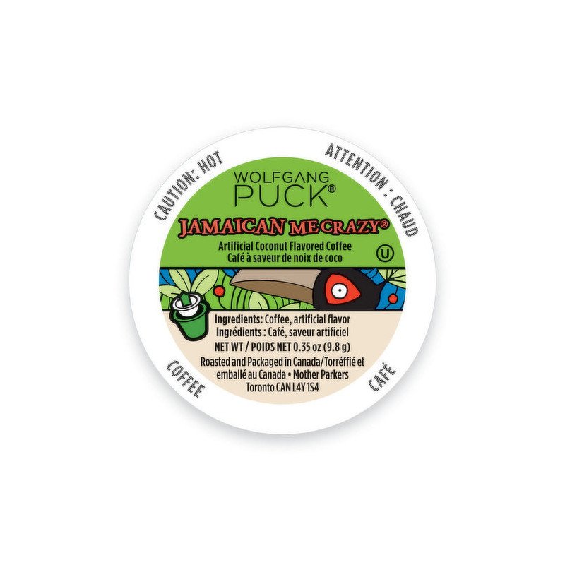 Wolfgang Puck Jamaican Me Crazy K-Cups Coffee Pods each