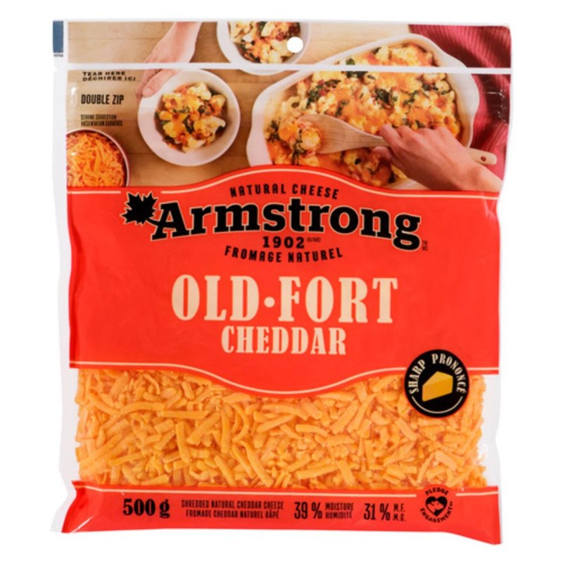 Armstrong Shredded Cheese Old Cheddar 500 g