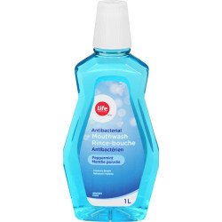 Life Brand Antibacterial Mouthwash Peppermint 1 L