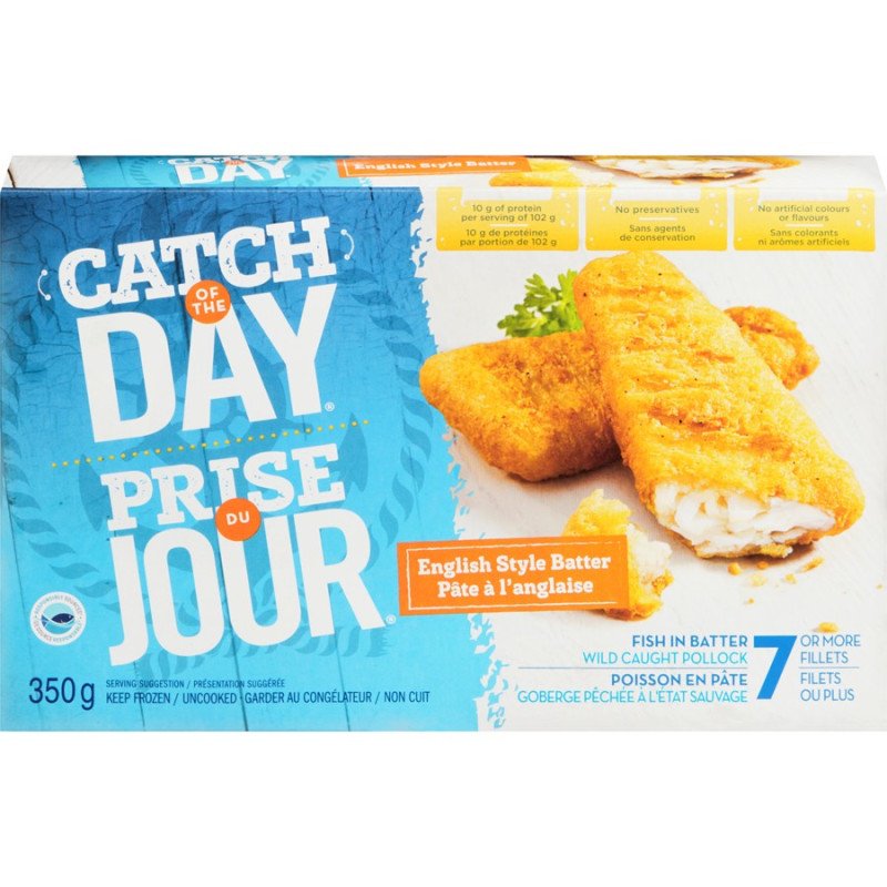 Catch of the Day Wild Pollock in English Style Batter 350 g