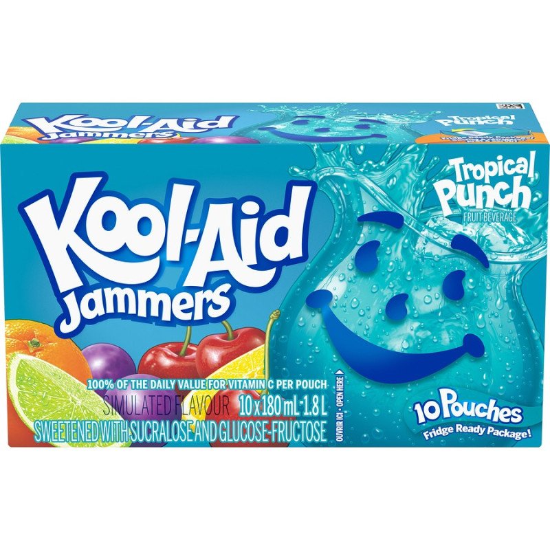 Kool Aid Jammers Tropical Punch 10 x 180 ml