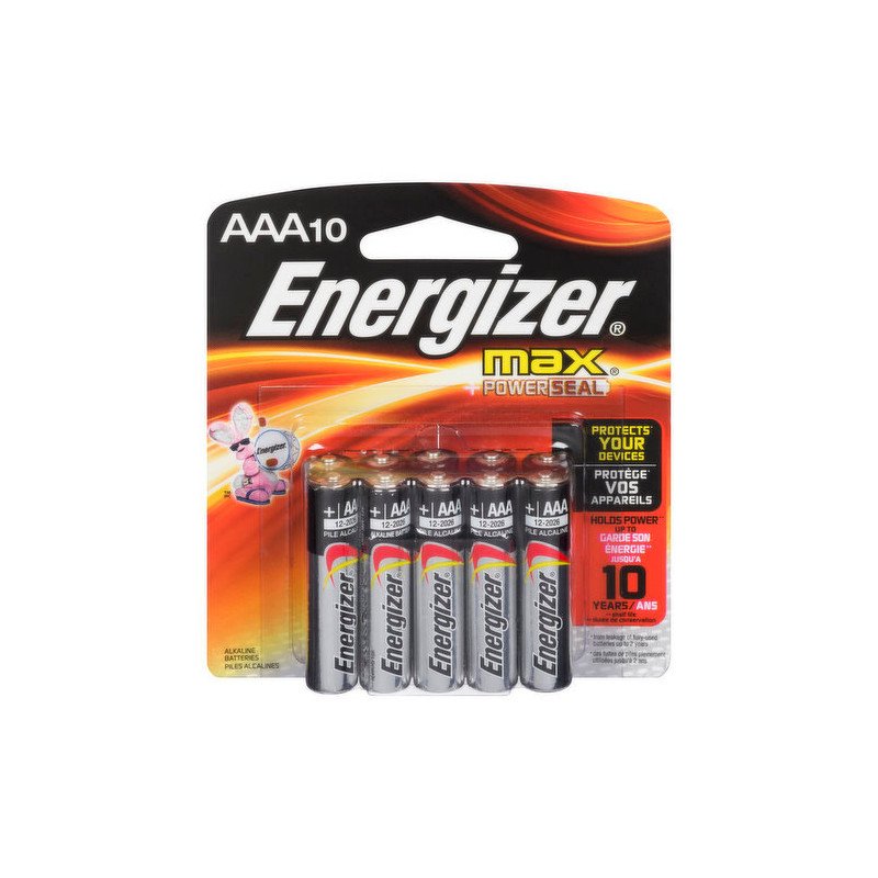 Energizer Max Batteries AAA 10's