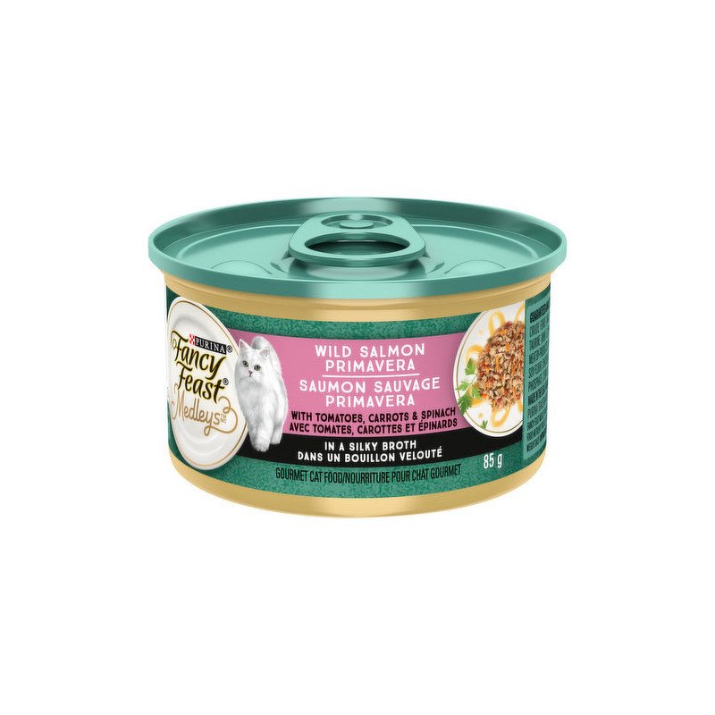 Fancy Feast Cat Food Medleys Wild Salmon Primavera 85 g