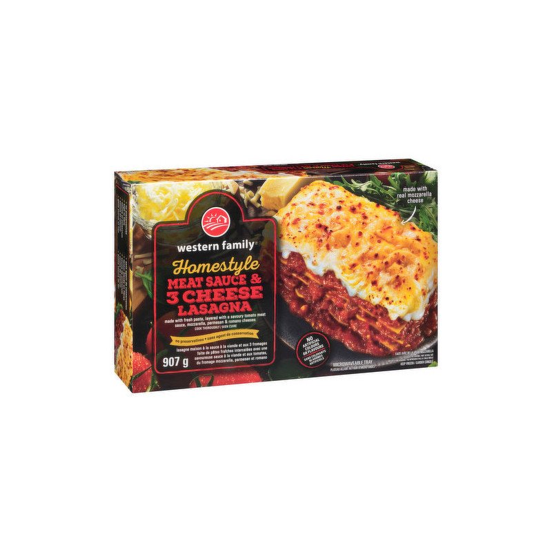 Western Family Homestyle Meat & 3 Cheese Lasagna 907 g