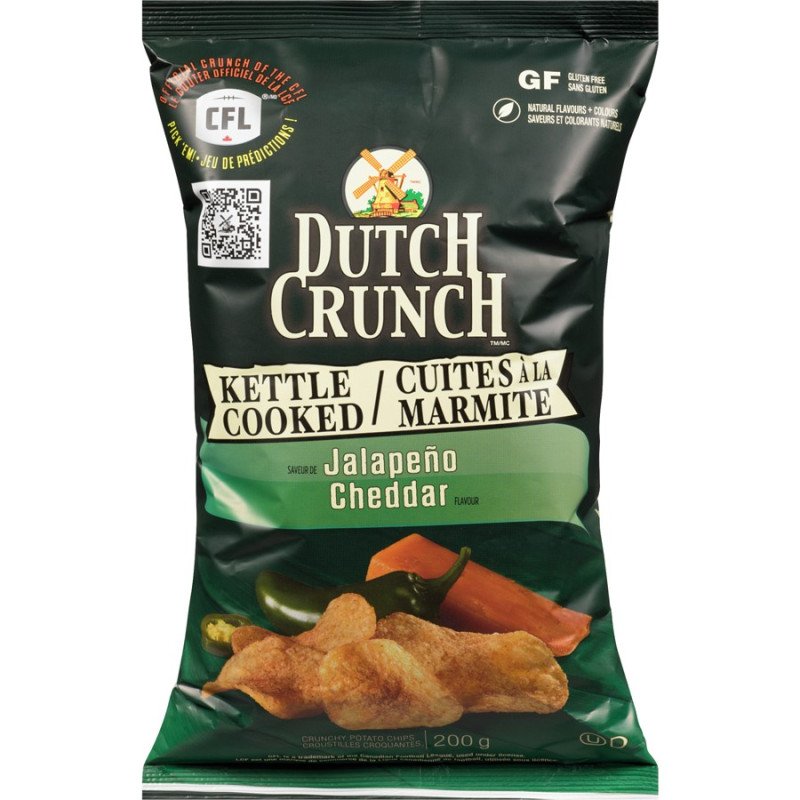 Dutch Crunch Kettle Chips Jalapeno & Cheddar 200 g