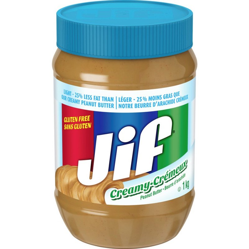 Jif Gluten Free Light Creamy Peanut Butter 1 kg
