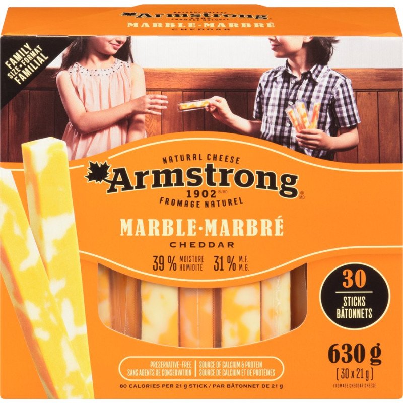 Armstrong Marble Cheddar Cheese Snacks 30's 630 g