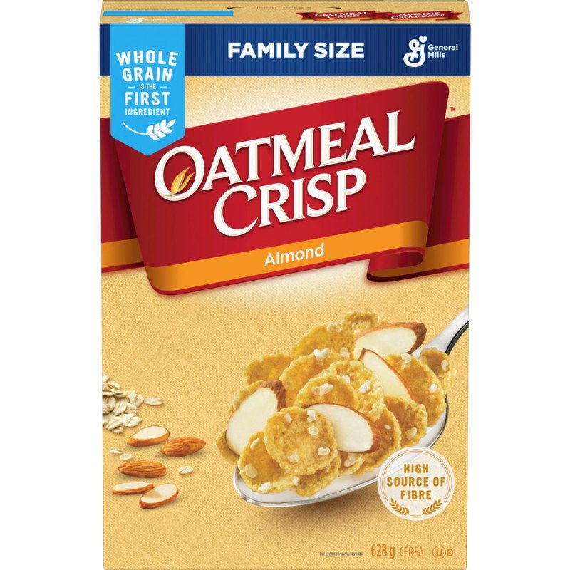 General Mills Family Size Cereal Oatmeal Crisp Almond 628 g