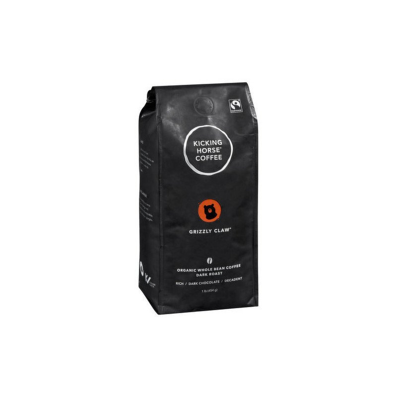 Kicking Horse Organic Coffee Grizzly Claw Whole Bean 454 g