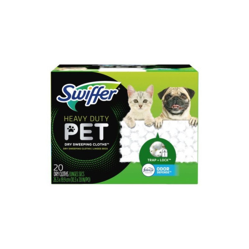 Swiffer Heavy Duty Pet Dry Sweeping Cloths 20's