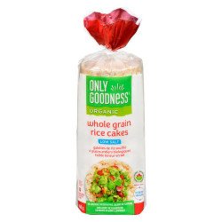 Only Goodness Organic Rice Cakes Whole Grain Low Salt 140 g