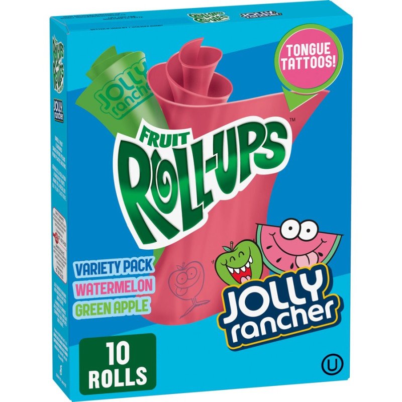 Betty Crocker Fruit Rollups Jolly Rancher Variety Pack Watermelon & Green Apple 141 g