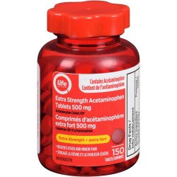 Life Brand Acetaminophen Extra Strength 500 mg Easy To Swallow 150’s