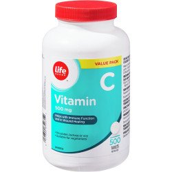 Life Brand Vitamin C 500 mg Tablets 500’s