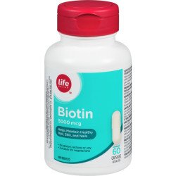 Life Brand Vitamin B7 Biotin 5000 mcg Capsules 60’s