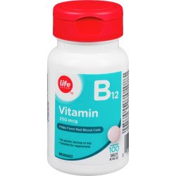Life Brand Vitamin B12 250 mcg Tablets 100’s