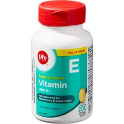 Life Brand Vitamin E 400 IU Natural Source Softgels 200’s