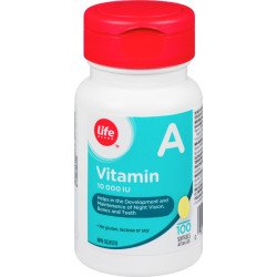 Life Brand Vitamin A 10000 IU Softgels 100’s