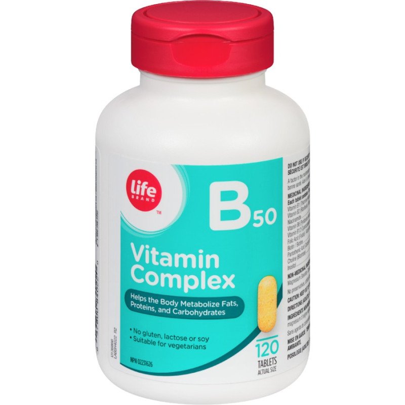 Life Brand Vitamin B50 Complex Tablets 120’s