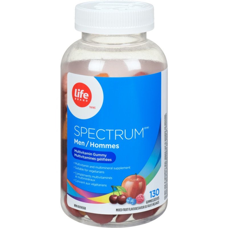 Life Brand Multivitamins Spectrum Men Mixed Fruit Flavour Gummies 130’s