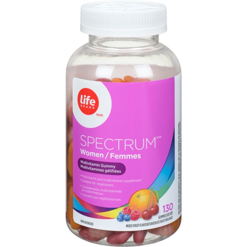 Life Brand Multivitamins Spectrum Women Mixed Fruit Flavour Gummies 130’s