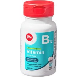 Life Brand Vitamin B12 1200 mcg Timed Release Tablets 80’s
