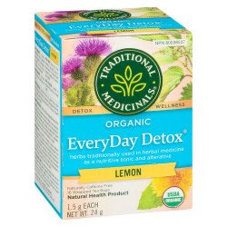 Traditional Medicinals Organic Everyday Detox Lemon Herbal Tea 20’s