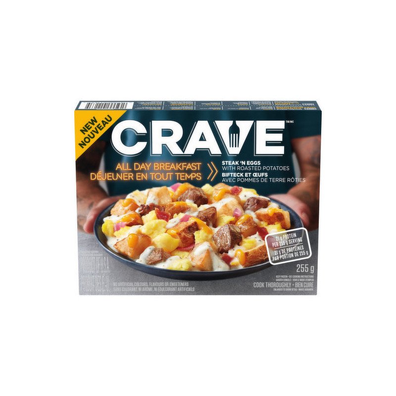 Crave All Day Breakfast Steak ‘N Eggs with Roasted Potatoes 255 g