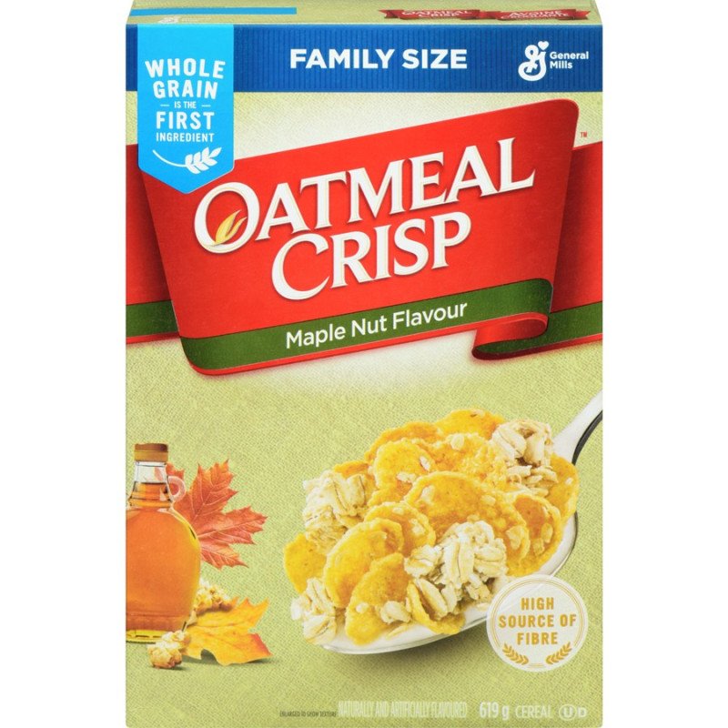 General Mills Family Size Cereal Oatmeal Crisp Maple Nut 619 g