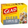 Glad Easy Tie Garbage Bags Extra Large Clear 20's