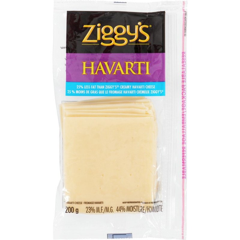 Ziggy's Cheese Slices Havarti Fat Reduced 200 g