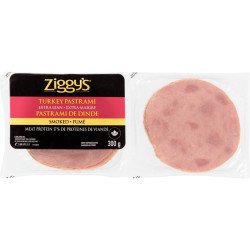 Ziggy's Sliced Deli Meat Smoked Turkey Pastrami 300 g