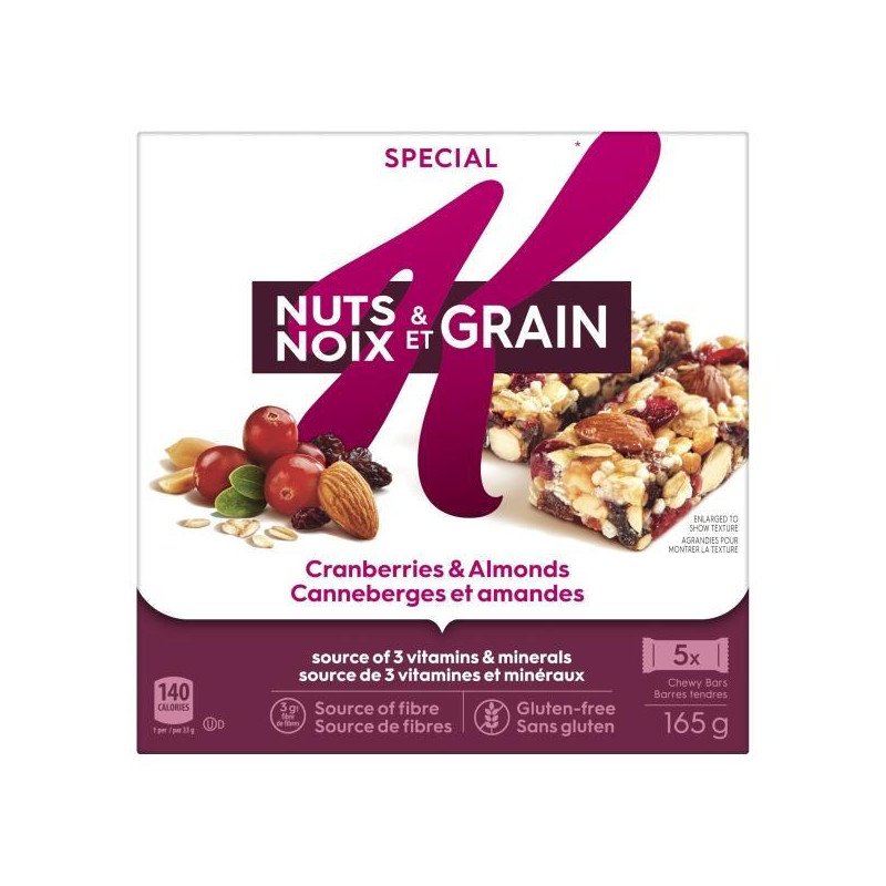 Kellogg's Special K Nuts & Grain Bar Cranberries & Almonds 165 g