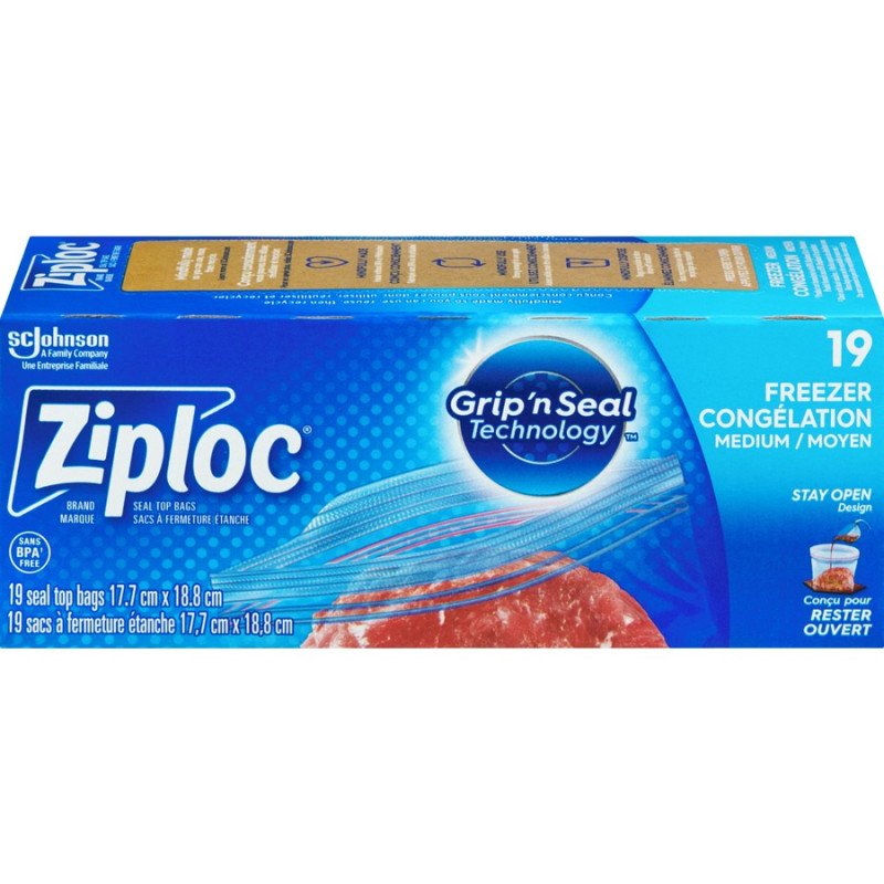 Ziploc Grip‘n Seal Freezer Bags Medium 19's