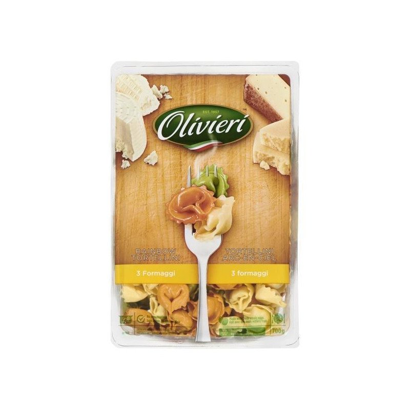 Olivieri Rainbow Tortellini with Three Cheese 700 g