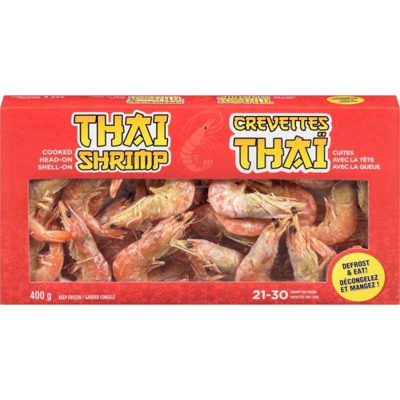 Cooked Thai Shrimp Head-On Shell-On 400 g