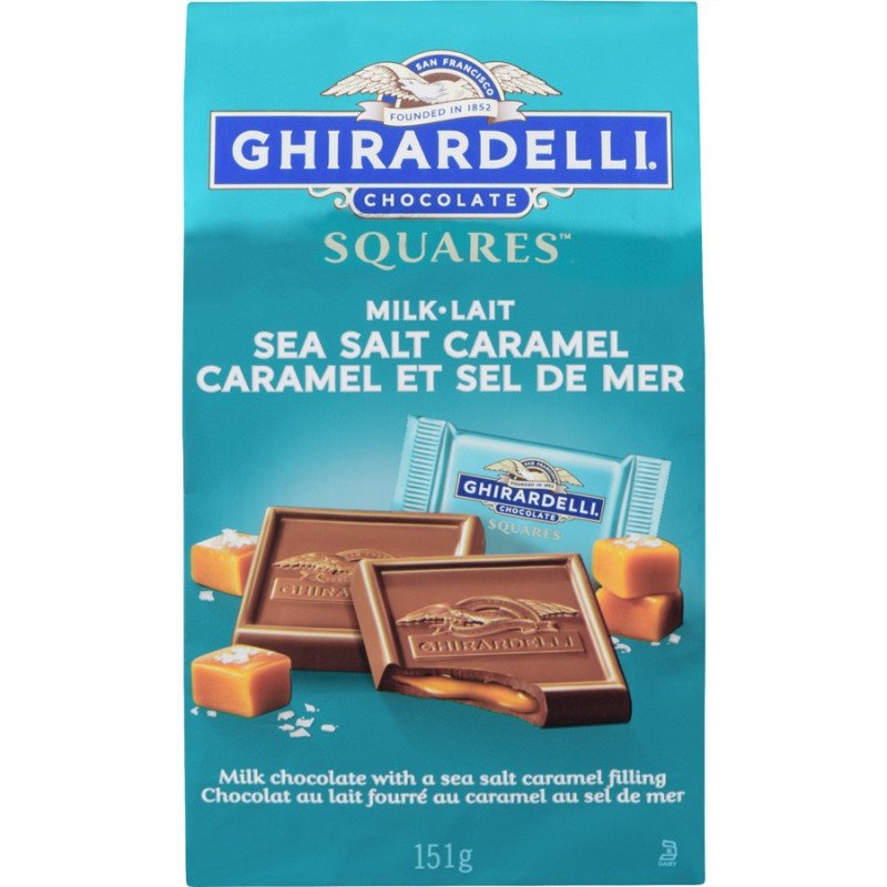 Ghirardelli Milk Sea Salt Caramel Squares 151 g