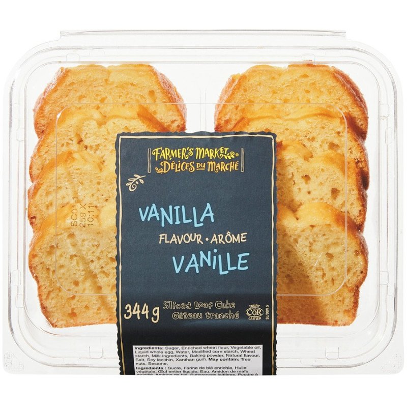 Farmer's Market Sliced Loaf Cake Vanilla 344 g