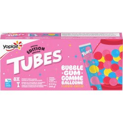 Yoplait Tubes Bubble Gum Flavour 8 x 56 g